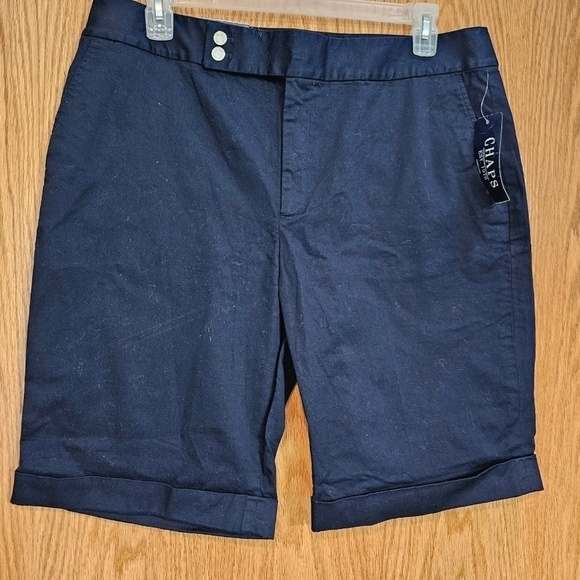 NWT Chaps shorts sz 16 NAVY BLUE - Picture 1 of 7